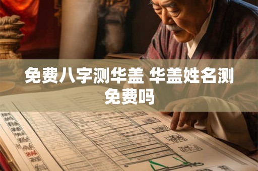 免费八字测华盖 华盖姓名测免费吗