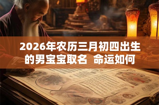 2026年农历三月初四出生的男宝宝取名  命运如何