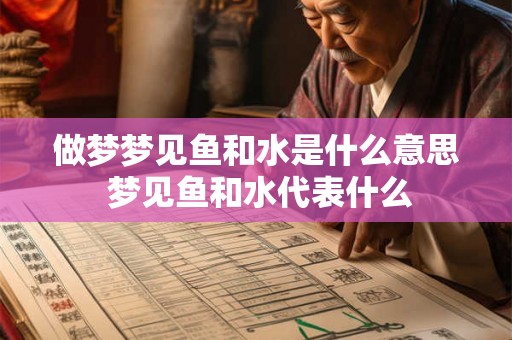 做梦梦见鱼和水是什么意思 梦见鱼和水代表什么