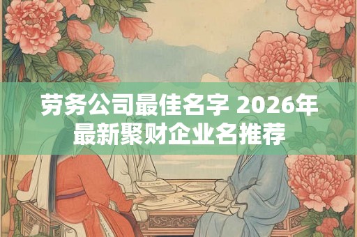 劳务公司最佳名字 2026年最新聚财企业名推荐
