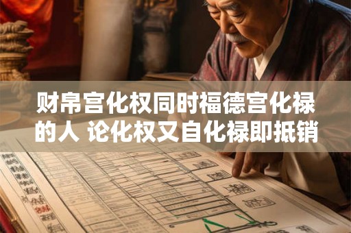 财帛宫化权同时福德宫化禄的人 论化权又自化禄即抵销
