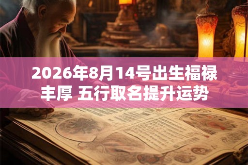 2026年8月14号出生福禄丰厚 五行取名提升运势
