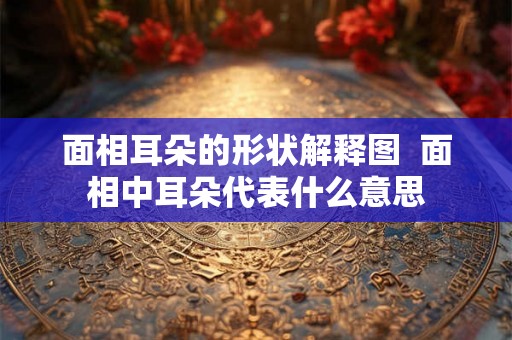 面相耳朵的形状解释图  面相中耳朵代表什么意思