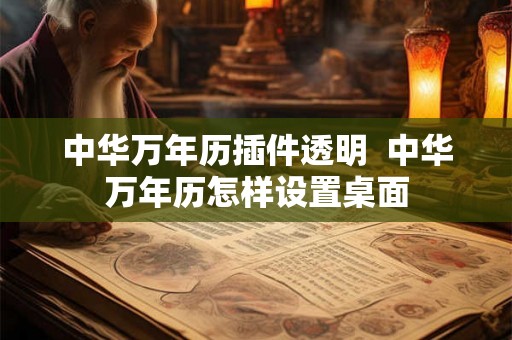 中华万年历插件透明  中华万年历怎样设置桌面