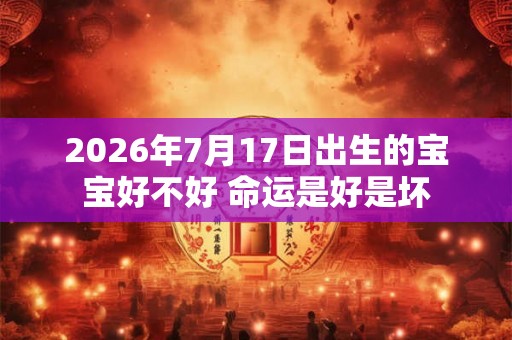 2026年7月17日出生的宝宝好不好 命运是好是坏