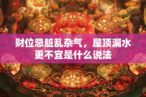 财位忌脏乱杂气，屋顶漏水更不宜是什么说法