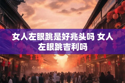女人左眼跳是好兆头吗 女人左眼跳吉利吗