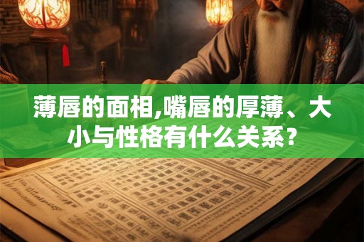 薄唇的面相,嘴唇的厚薄、大小与性格有什么关系？