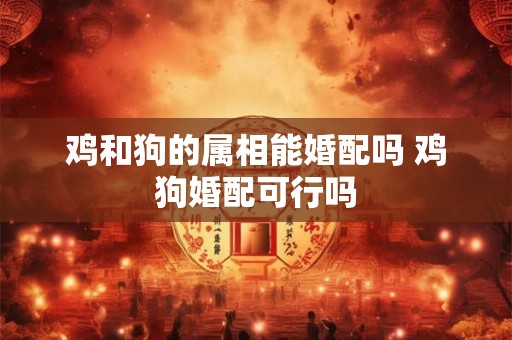 鸡和狗的属相能婚配吗 鸡狗婚配可行吗 鸡和狗的属相能婚配吗 鸡狗婚配可行吗