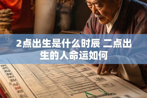 2点出生是什么时辰 二点出生的人命运如何
