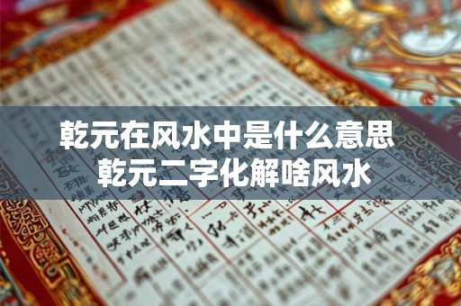 乾元在风水中是什么意思  乾元二字化解啥风水