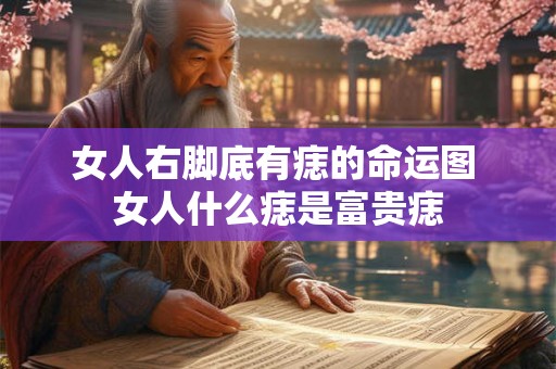 女人右脚底有痣的命运图 女人什么痣是富贵痣