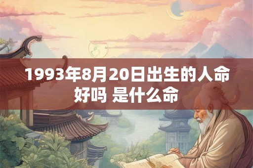1993年8月20日出生的人命好吗 是什么命