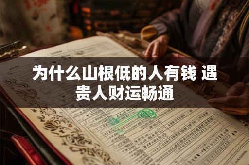 为什么山根低的人有钱 遇贵人财运畅通