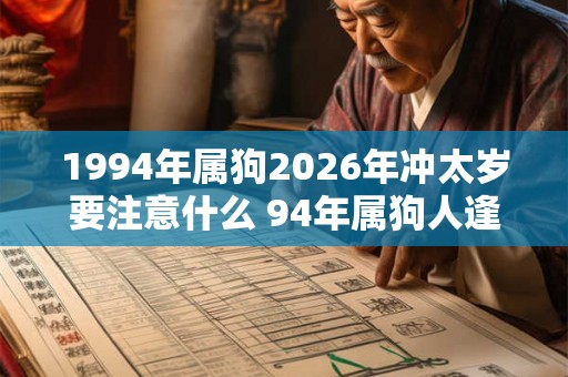 1994年属狗2026年冲太岁要注意什么 94年属狗人逢马年运气如何