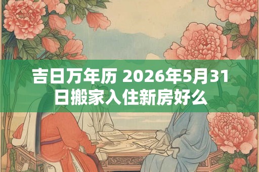 吉日万年历 2026年5月31日搬家入住新房好么