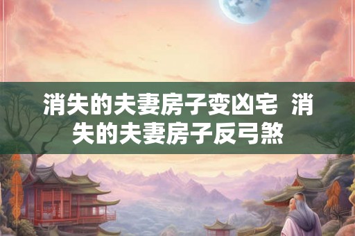消失的夫妻房子变凶宅  消失的夫妻房子反弓煞