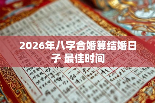2026年八字合婚算结婚日子 最佳时间
