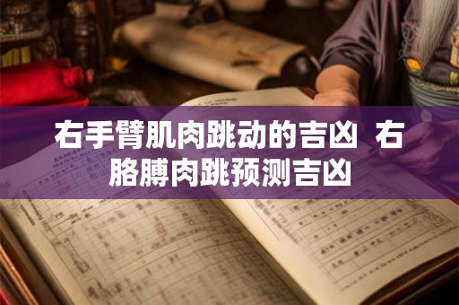 右手臂肌肉跳动的吉凶 右胳膊肉跳预测吉凶 右手臂肌肉跳动的吉凶 右胳膊肉跳预测吉凶