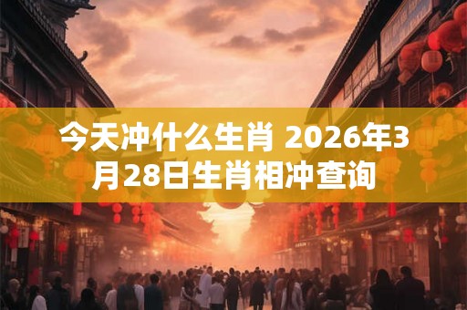 今天冲什么生肖 2026年3月28日生肖相冲查询