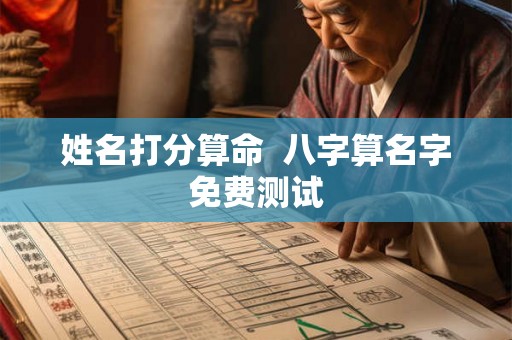 姓名打分算命  八字算名字免费测试