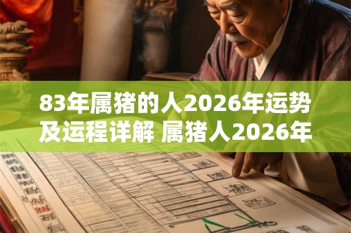 83年属猪的人2026年运势及运程详解 属猪人2026年运势如何