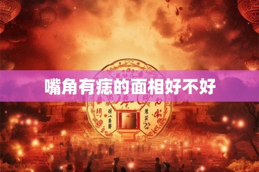 嘴角有痣的面相好不好