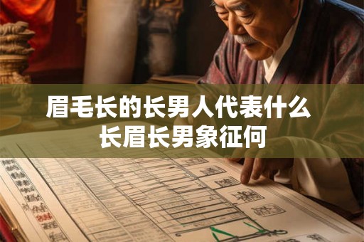 眉毛长的长男人代表什么 长眉长男象征何