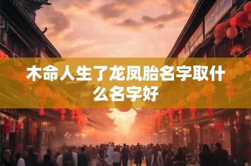 木命人生了龙凤胎名字取什么名字好