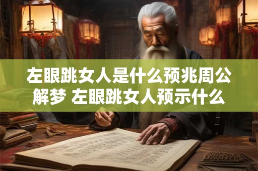 左眼跳女人是什么预兆周公解梦 左眼跳女人预示什么