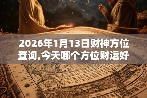 2026年1月13日财神方位查询,今天哪个方位财运好