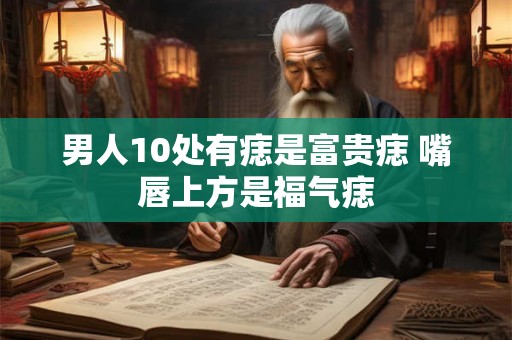 男人10处有痣是富贵痣 嘴唇上方是福气痣