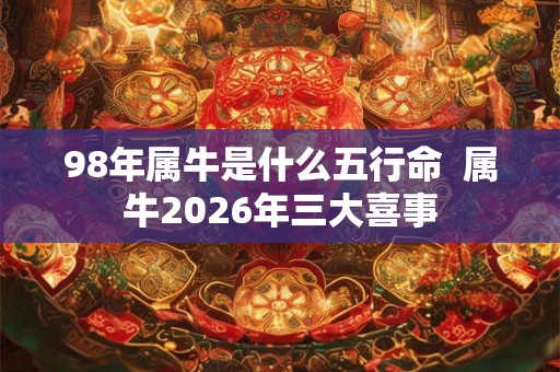 98年属牛是什么五行命  属牛2026年三大喜事