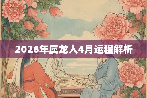 2026年属龙人4月运程解析