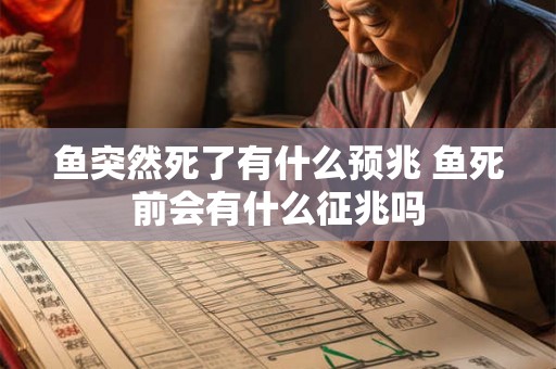 鱼突然死了有什么预兆 鱼死前会有什么征兆吗 鱼突然死了有什么预兆 鱼死前会有什么征兆吗