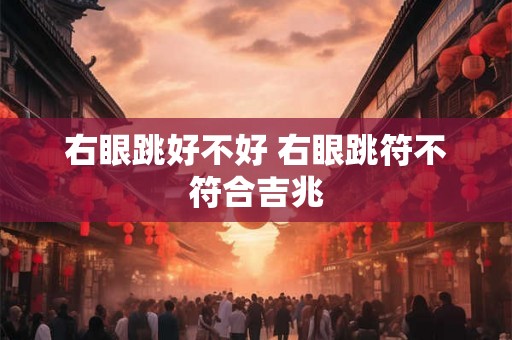 右眼跳好不好 右眼跳符不符合吉兆