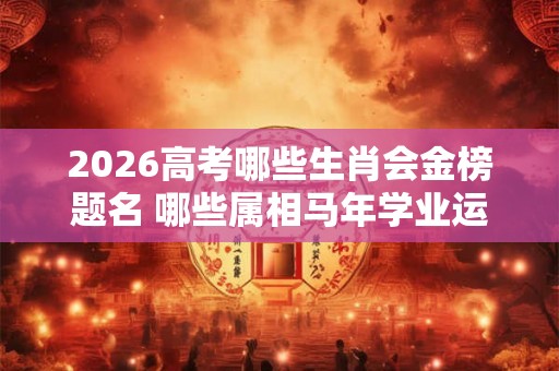 2026高考哪些生肖会金榜题名 哪些属相马年学业运势旺盛 2026高考哪些生肖会金榜题名 哪些属相马年学业运势旺盛