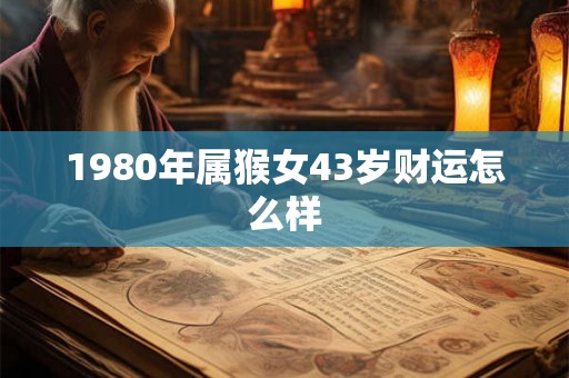 1980年属猴女43岁财运怎么样