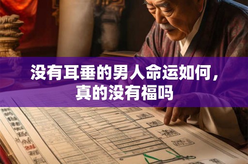 没有耳垂的男人命运如何,真的没有福吗 没有耳垂的男人命运如何,真的没有福吗