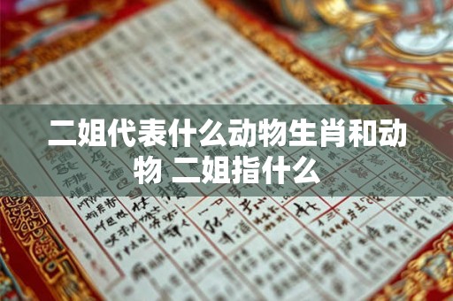 二姐代表什么动物生肖和动物 二姐指什么 二姐代表什么动物生肖和动物 二姐指什么