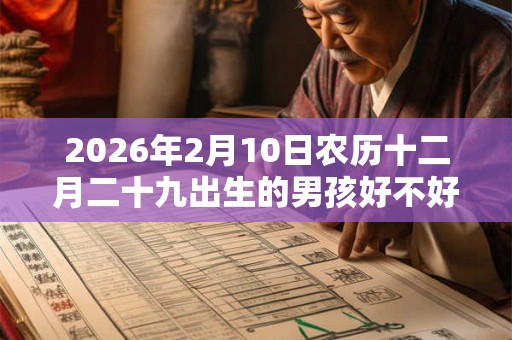 2026年2月10日农历十二月二十九出生的男孩好不好