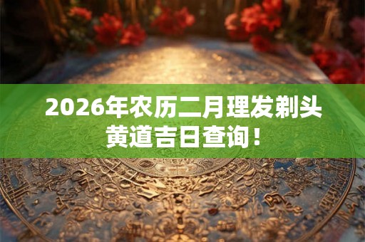 2026年农历二月理发剃头黄道吉日查询！