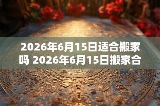 2026年6月15日适合搬家吗 2026年6月15日搬家合适吗