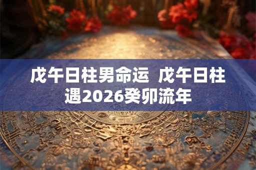 戊午日柱男命运 戊午日柱遇2026癸卯流年 戊午日柱男命运 戊午日柱遇2026癸卯流年