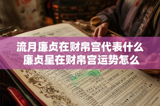 流月廉贞在财帛宫代表什么 廉贞星在财帛宫运势怎么样