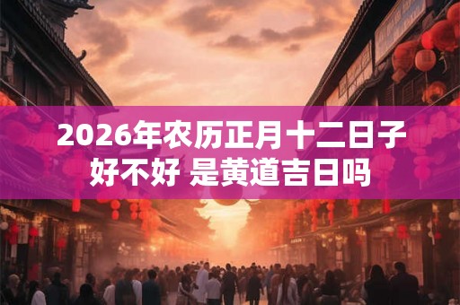 2026年农历正月十二日子好不好 是黄道吉日吗 2026年农历正月十二日子好不好 是黄道吉日吗