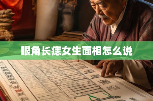 眼角长痣女生面相怎么说