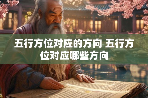 五行方位对应的方向 五行方位对应哪些方向