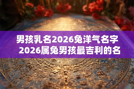 男孩乳名2026兔洋气名字  2026属兔男孩最吉利的名字