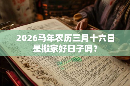 2026马年农历三月十六日是搬家好日子吗？